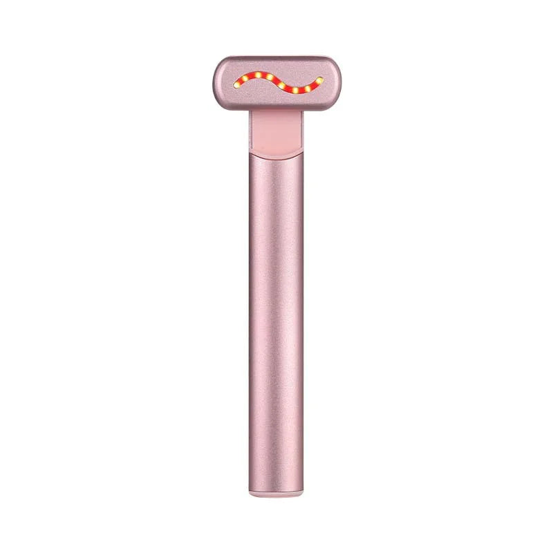 LED Eye Beauty Wand Red Blue Light Warming Massage 330° Rotatable Head Type-C Rechargeable Portable Facial Care Tool for Women