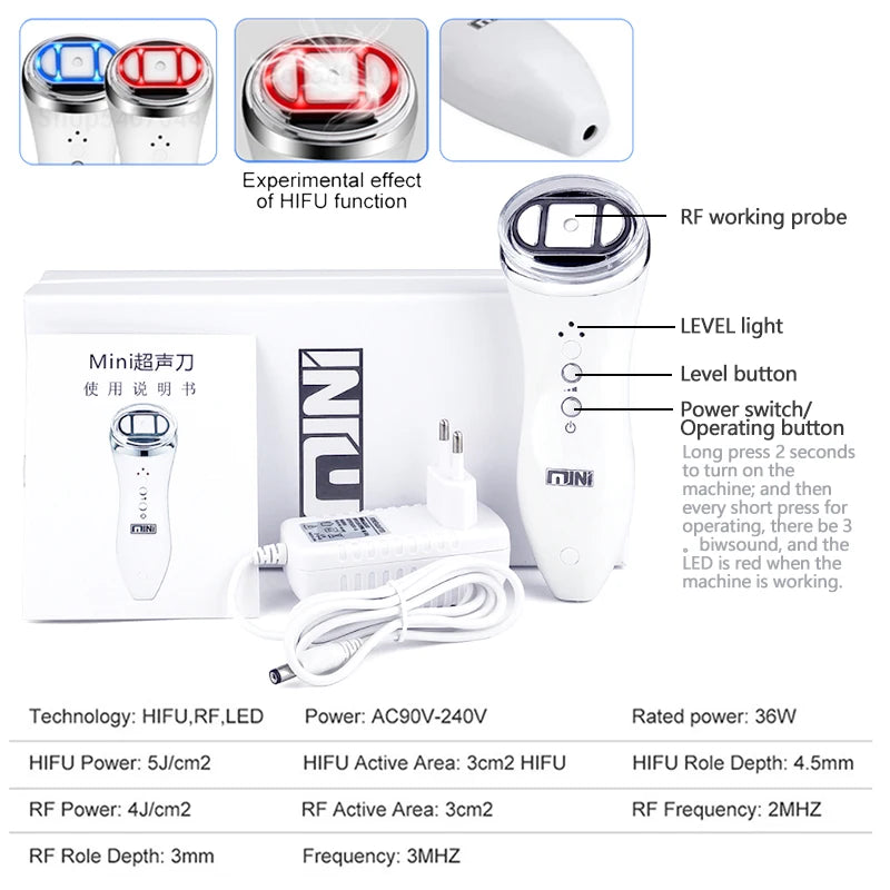Frequency Face Skin Care Rejuvenation Wrinkle Removal Lifting Tightening Facial Physical Body Massage Beauty Machine