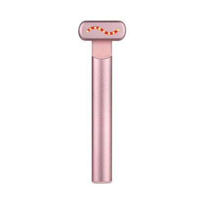 LED Eye Beauty Wand Red Blue Light Warming Massage 330° Rotatable Head Type-C Rechargeable Portable Facial Care Tool for Women