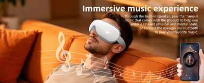 Eye Massager With Heat Smart Vibration Massager With Heat Airbag Compress Eye Mask Care Instrument Sleepping Eye Relax Fatigue