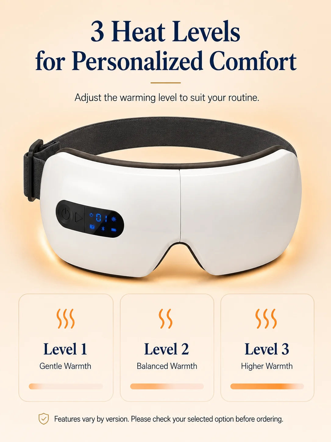 Smart Eye Massager with Heat Compression, Vibration Massage, Foldable Eye Care Device, 1200mAh Rechargeable Eye Relaxation Mask