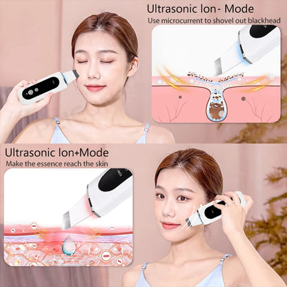 Ultrasonic Skin Scrubber Facial Peeling Machine Black Dots Acne Pore Deep Cleaning Ultrasonic Face Scrubber Blackhead Remover