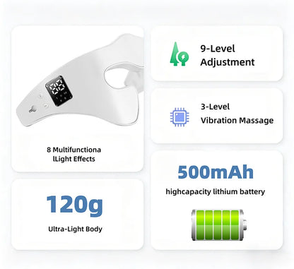 7 Colors Microcurrent Massager Glasses Eye Lifting Massage Beauty Device Under Eye Massager for Eyes Bag Puffiness Remover