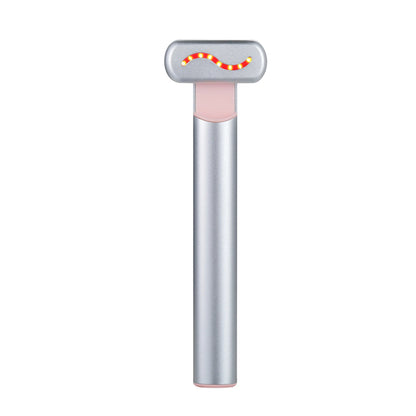 LED Eye Beauty Wand Red Blue Light Warming Massage 330° Rotatable Head Type-C Rechargeable Portable Facial Care Tool for Women