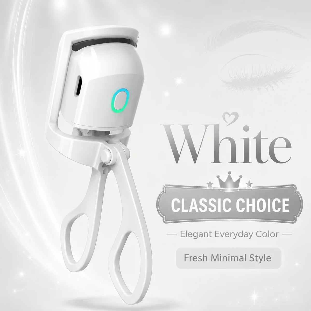 Electric Heated Eyelash Curler USB-C Rechargeable 2 Heat Settings Long-Lasting Natural Curl for Straight Stubborn Lashes