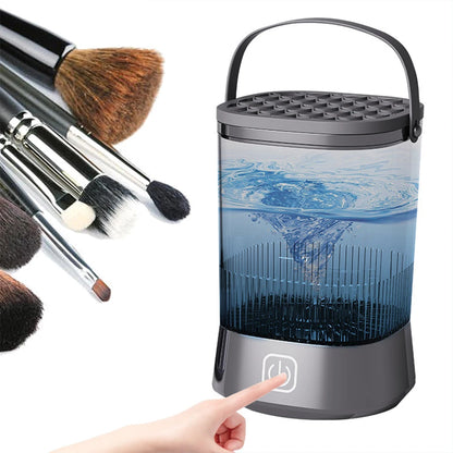2025 USB Electric Makeup Brush Cleaner Portable 3 In 1 Makeup Brushes Drying Rack Lazy Cleaning Brush Washer Quick Dry Tool