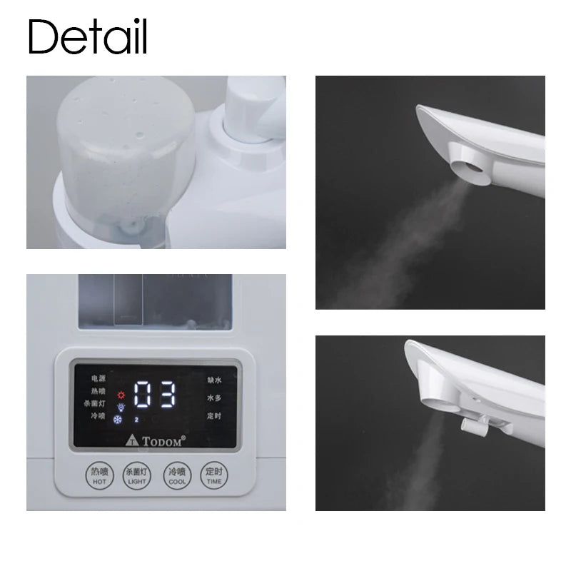 Facial Steamer with Hot and Cold Spray Dual Pipes LED Control Screen for Hydration Smooth Skin Pore Cleansing and Deep Care