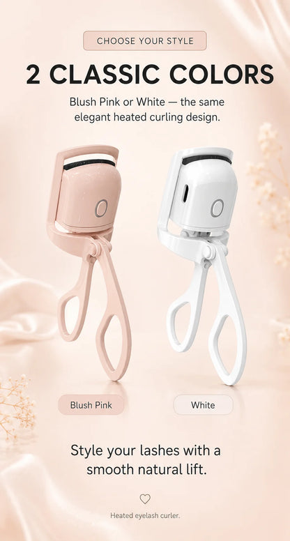 Electric Heated Eyelash Curler USB-C Rechargeable 2 Heat Settings Long-Lasting Natural Curl for Straight Stubborn Lashes