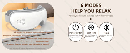 Eye Massager With Heat Smart Vibration Massager With Heat Airbag Compress Eye Mask Care Instrument Sleepping Eye Relax Fatigue