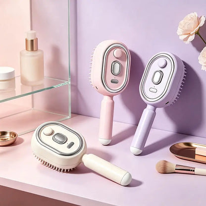 Electric Scalp Nourishing Comb with Hair Serum Fine Mist Spray LED Light Massage Applicator for Dry Scalp and Hair Root Care