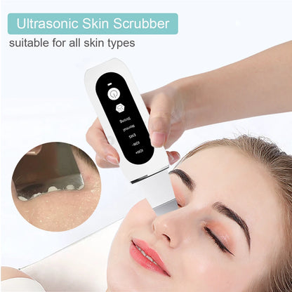 Ultrasonic Skin Scrubber Facial Peeling Machine Black Dots Acne Pore Deep Cleaning Ultrasonic Face Scrubber Blackhead Remover