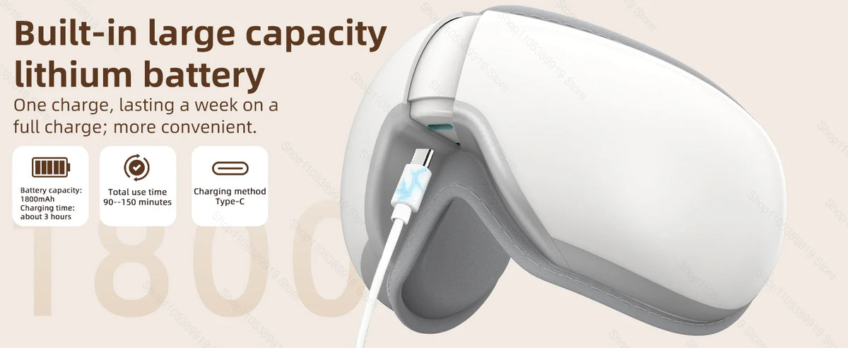 Eye Massager With Heat Smart Vibration Massager With Heat Airbag Compress Eye Mask Care Instrument Sleepping Eye Relax Fatigue