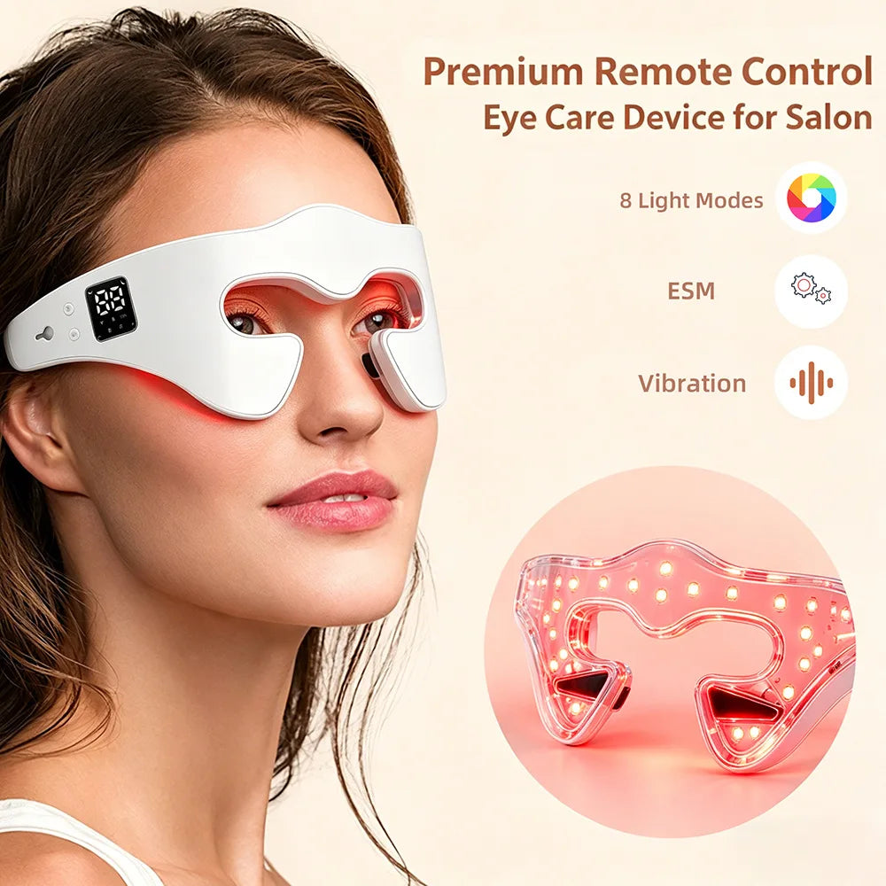 7 Colors Microcurrent Massager Glasses Eye Lifting Massage Beauty Device Under Eye Massager for Eyes Bag Puffiness Remover