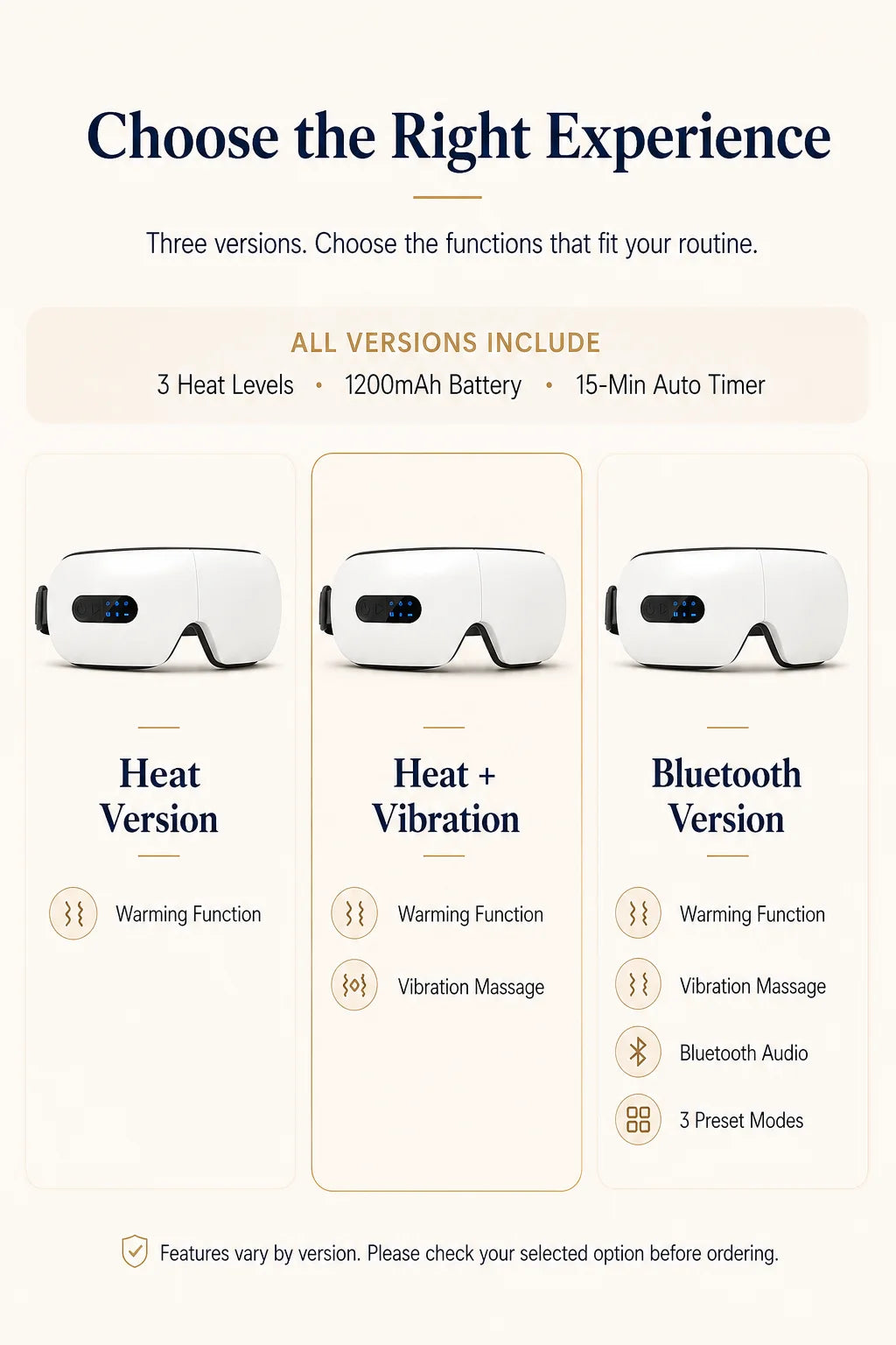 Smart Eye Massager with Heat Compression, Vibration Massage, Foldable Eye Care Device, 1200mAh Rechargeable Eye Relaxation Mask